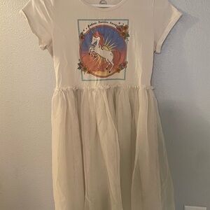 Wonder Nation Cream Unicorn Dress